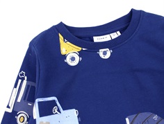 Name It estate blue landbrugsmaskiner sweatshirt